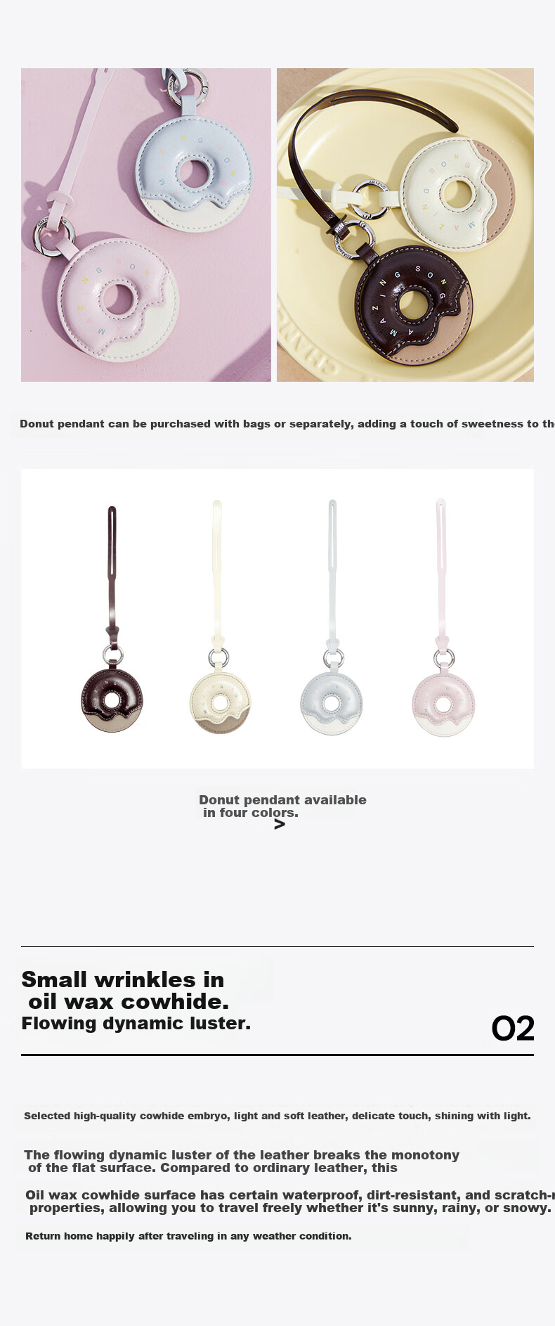 AMAZING SONG Donut Hobo Small Shoulder Crossbody Soft Bag, Work Commute Relaxed Simple Handbag, Birthday Gift 3