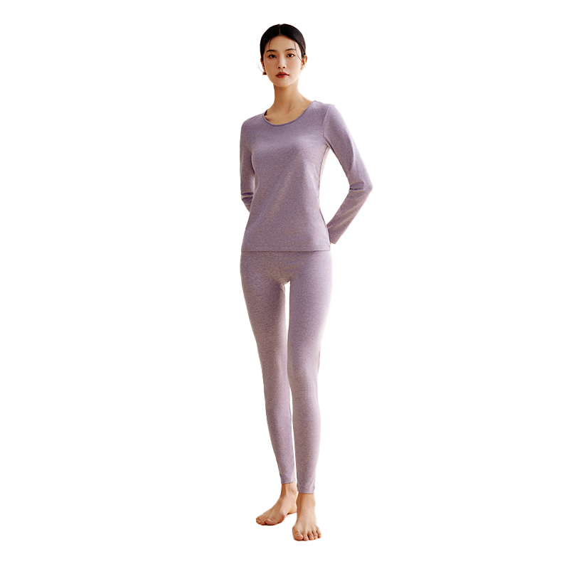 Three-Needle Thermal Underwear Men Xinjiang Long-Staple Cotton Men's Autumn Shirt and Pants Fleece Basic Base Layer Cotton Sweater Women's Couple Set