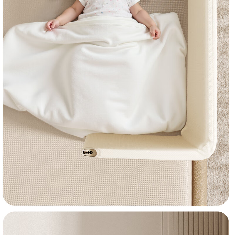 YEEHOO No-Installation Bed Rail Single-Sided Baby Bed Guardrail 1.5m Portable Elevated Side Anti-Fall Crib Rail 8