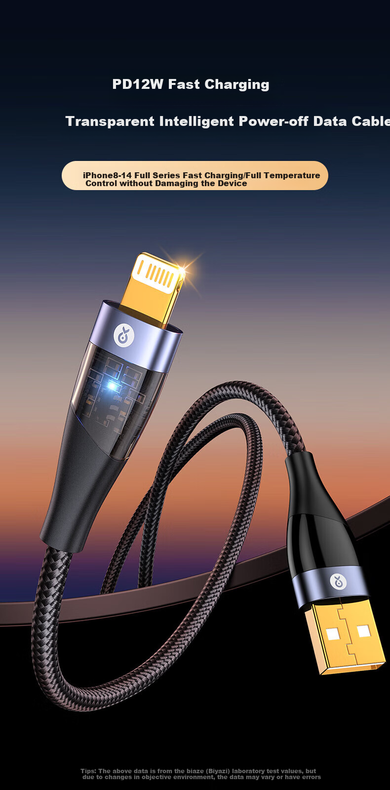BIAZE, Suitable for Apple Data Cable Charging Cord, 1.5 Meters Extended, for IPhone14ProMax/13/12/XR/Xs11/8 Phones, IPad Tablets, Car USB Fast Charging Cable 1