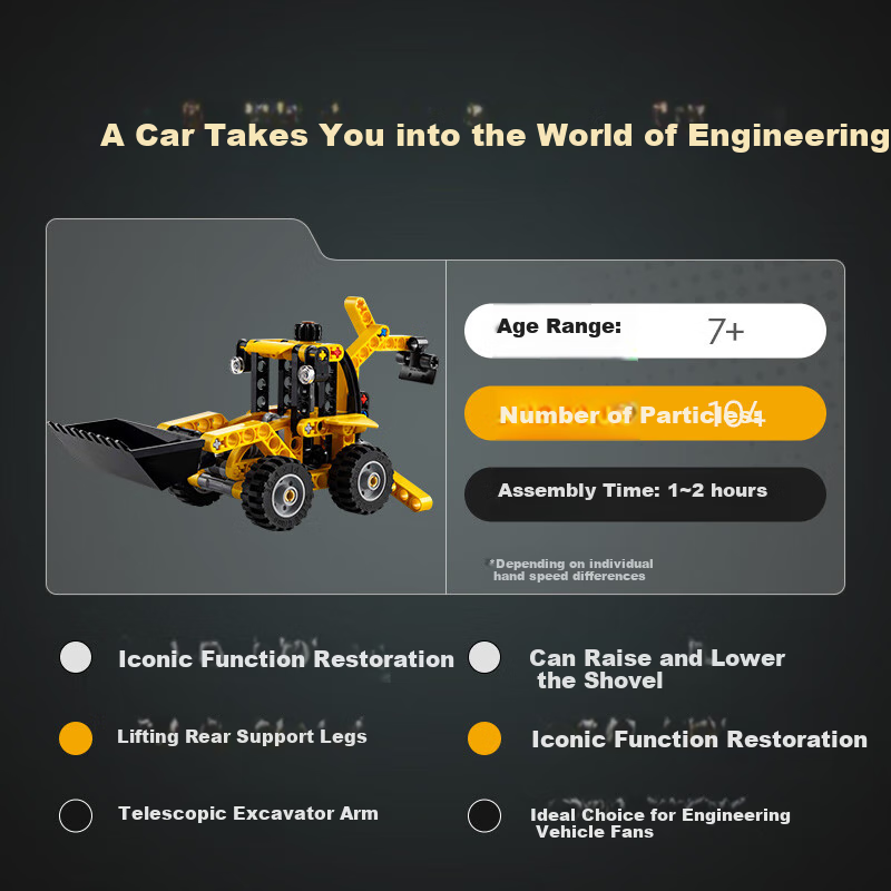 LEGO Technic 42197 Large Excavator Loader, Building Blocks Toy for Boys And Girls, Children's Birthday Gift, Home Decoratio