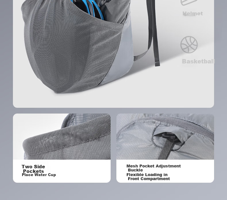 CAMEL Outdoor Cycling Backpack, Sports Backpack, Lightweight Foldable Hiking Bag, W9B318013B, Gray 4