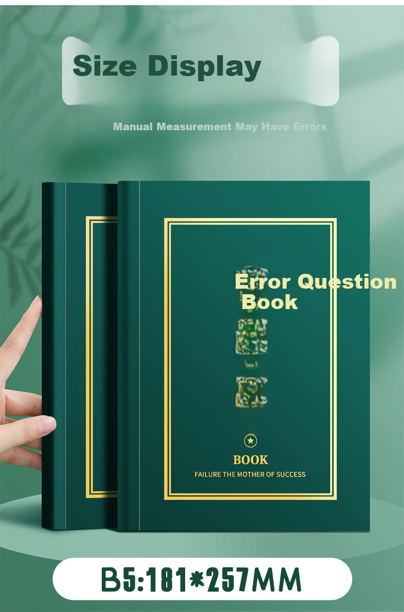 Zuolanzhe [Back to School Essential] 3-Pack Error Correction Notebooks for Primary School Students, A5 Loose-Leaf Correction Books for Chinese, Math And English, Error Correction And Mistake Collection Tool for Grades 1-4 7