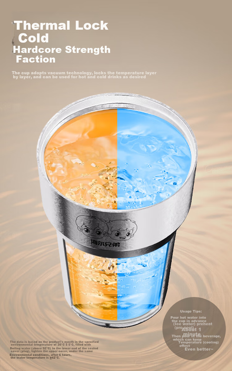Haier Portable Dual-Drinking Titanium Coffee Mug 3