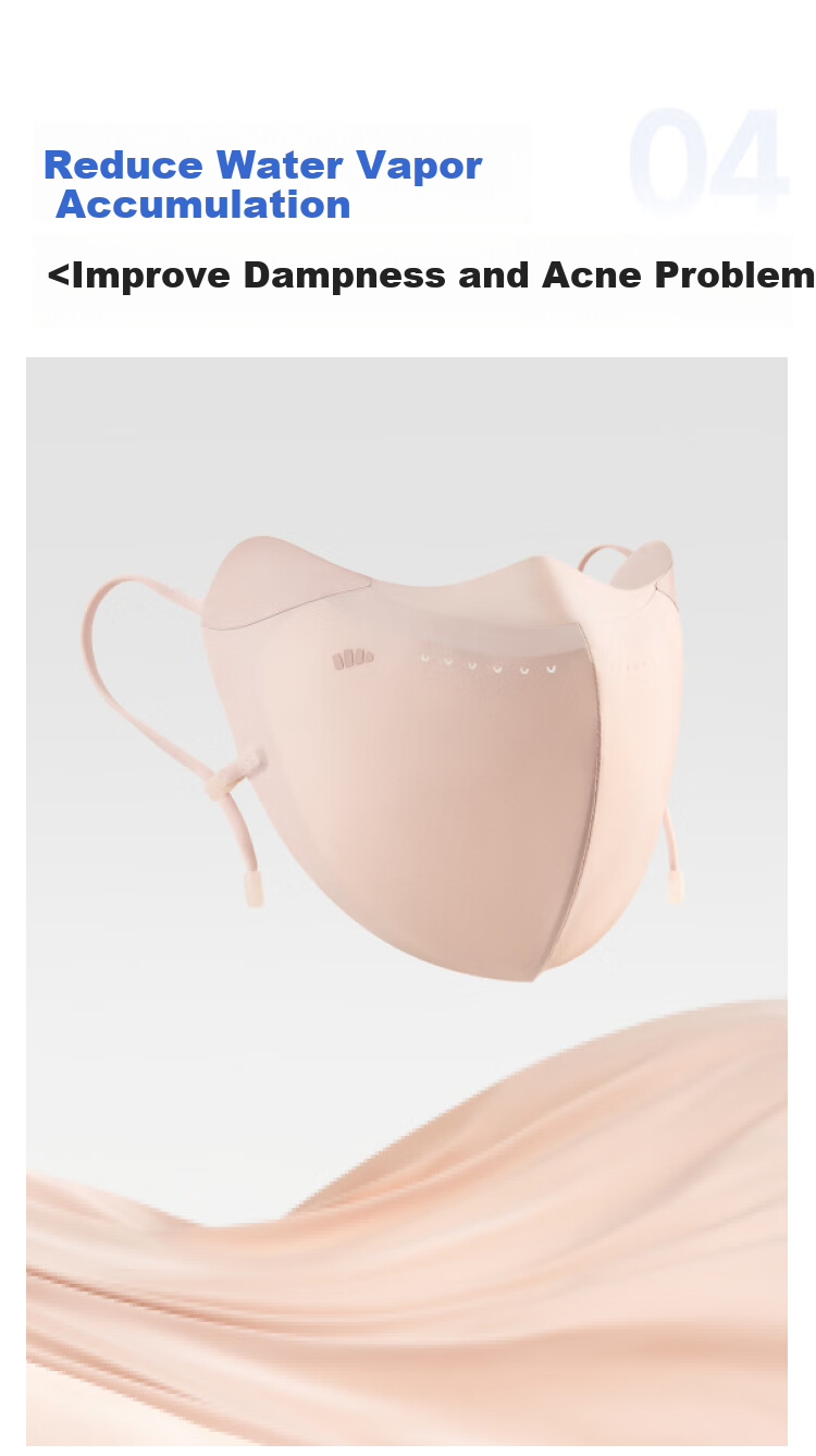 Beneunder 3D Protective Sun Protection Face Mask, Sun Protection Mask with V-Shaped Face Support And Moisture-Wicking SS216 17
