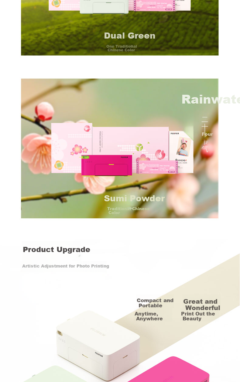 FUJIFILM Xiaoqiao Yin 2pro Photo Printer Gift Box, Cream White + 40 Sheets of Photo Paper + Home Wireless Portable Thermal Transfer 3