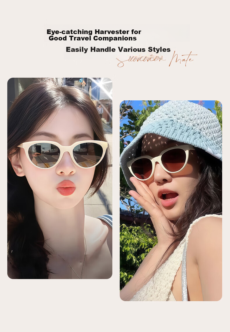 LOHO 2026 New Retro Cat-Eye Sunglasses for Women, UV Protection Sunglasses for Men, High-End Eyewear, Sun Protection Goggles 5