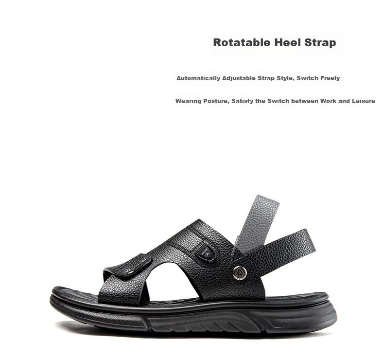 Aokang (Aokang) Casual Breathable Soft-Soled Comfortable Sandals And Slippers Dual-Use Beach Shoes 1243721039 Black Size 41 4
