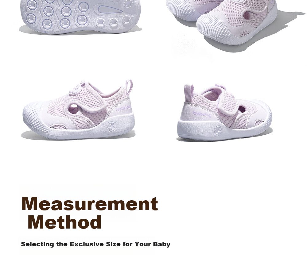BOBDOG Children's Shoes, Baby Walking Sandals, Hollow Breathable Mesh, Soft Sole, Non-Slip, Boys And Girls Sneakers, Strawberry Pink, Size 23 22
