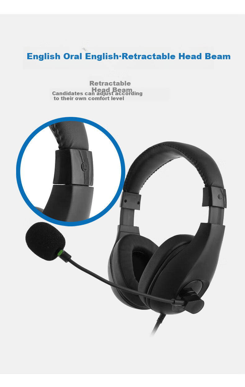 DANYIN D310 English Listening And Speaking Exam Headphones for Gaming, Karaoke, Online Classes, Middle School And College Entrance Exams, English Listening And Speaking Recording Headset with USB Interface, Type-C Universal C-Port Headphones 5