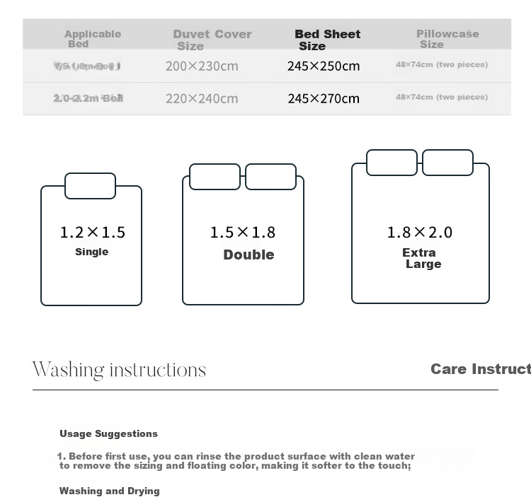 JIEBO 100% Cotton Bed Sheet, 245cm X 250cm, Class A Long-Staple Cotton, Single Piece, Suitable for 1.5/1.8m Bed 7