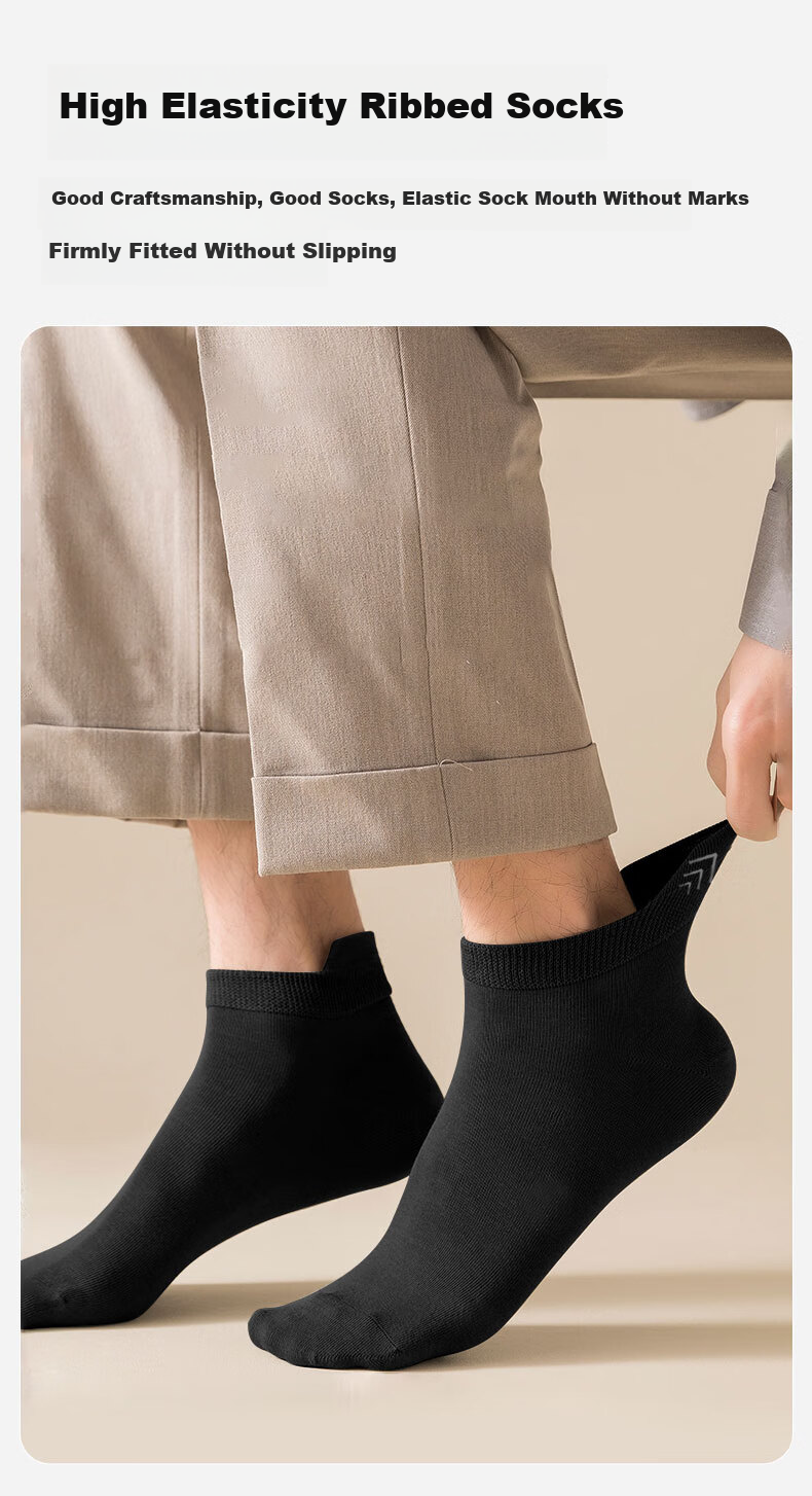 Miiow Disposable Men's Short Socks 6 Pairs Breathable Sweat-Absorbent No-Wash Daily Use for Military Training Travel Business Sports Colorful 6