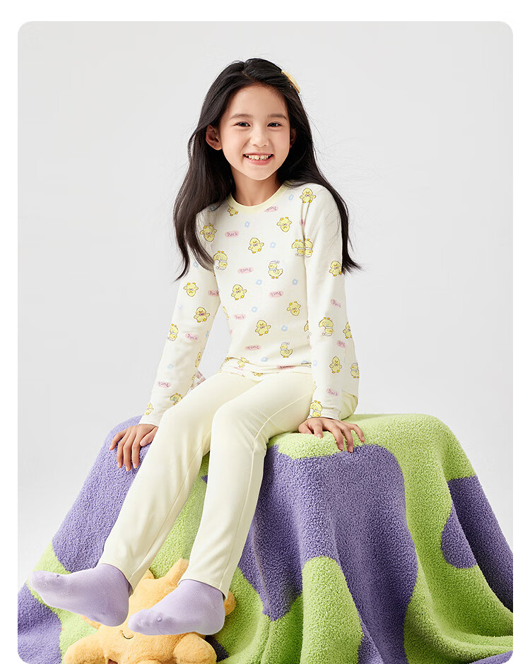 Balabala Boys' Underwear Set Children's Two-Piece New 2025 Autumn Winter Soft Skin-Friendly Girls' Thermal Top and Bottom 15