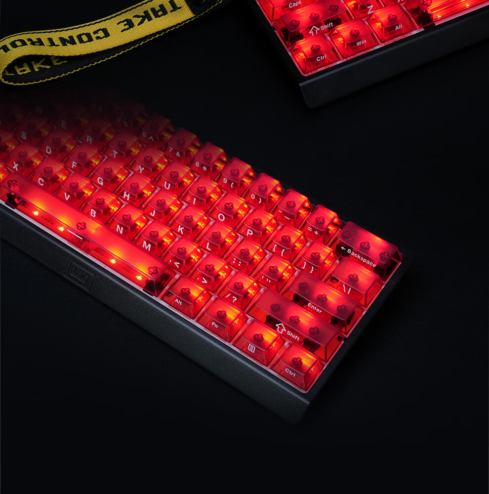 Zhenhuo Gaming Fog Transparent Keycaps Transparent Wooting Little Bee Made68/75 Mechanical Magnetic Axis Keyboard Custom PBT 130 Keys White 8