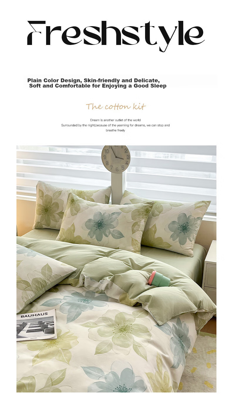 Grace Class 7A Antibacterial Pure Cotton Duvet Cover, 100% Cotton, Suitable for Students, All Seasons, Mengxia, 150*200cm 2