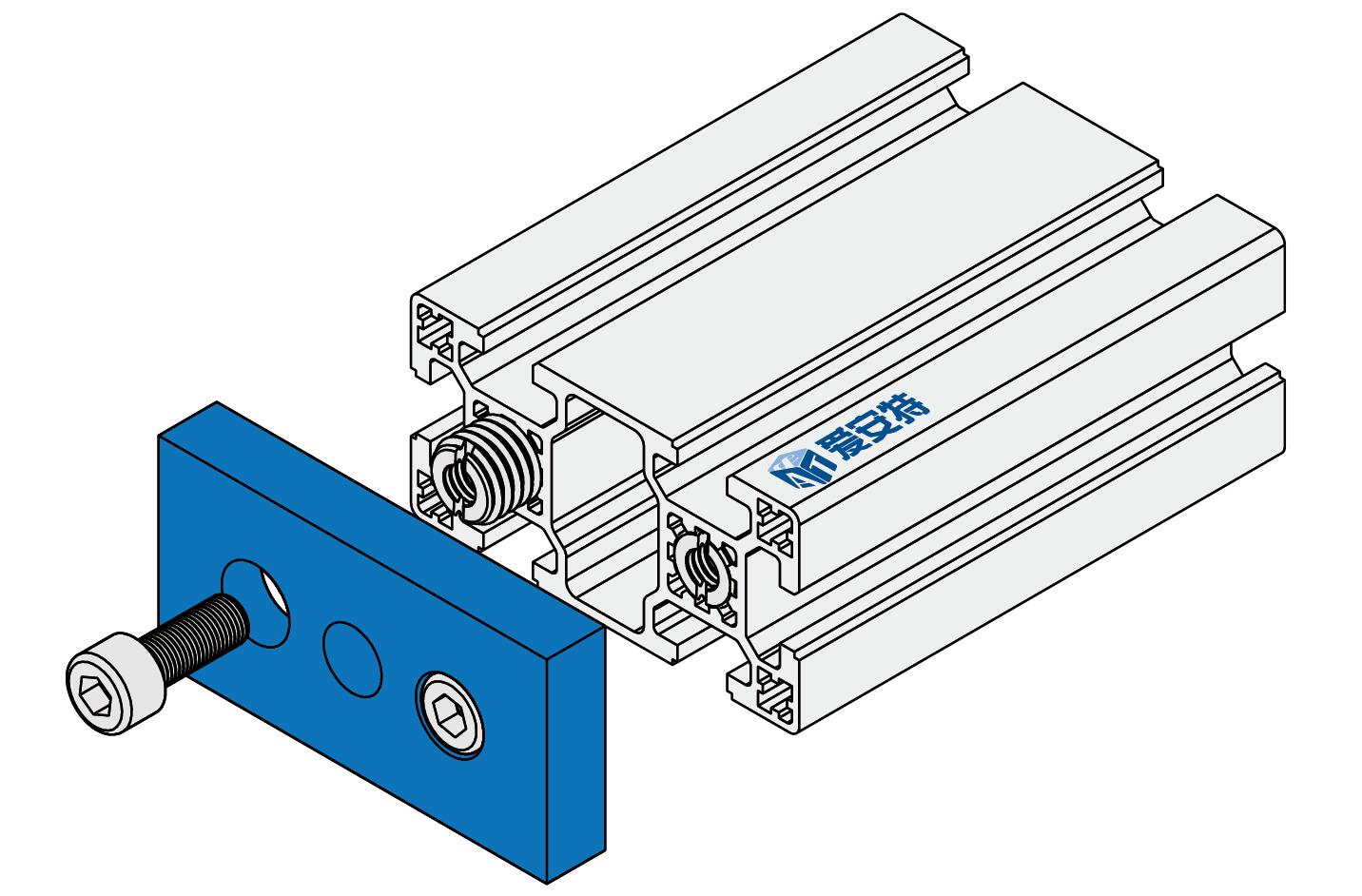 爱安特(a&t)支脚连接板 (含紧固组件) ek-30-6060-m12-a30