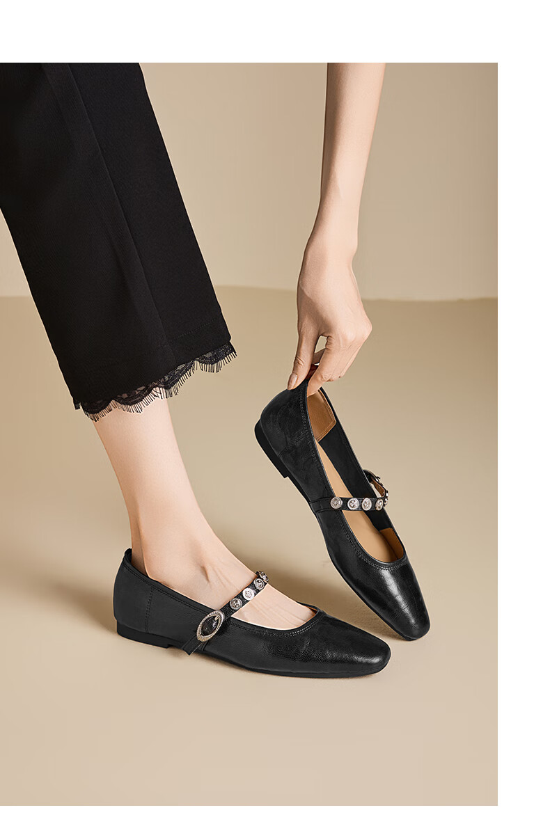 Saturday Sheepskin Mary Jane Shoes Women 2025 New Autumn Winter Retro Soft Sole Comfortable Commuter Flat Shallow Single Shoes 11