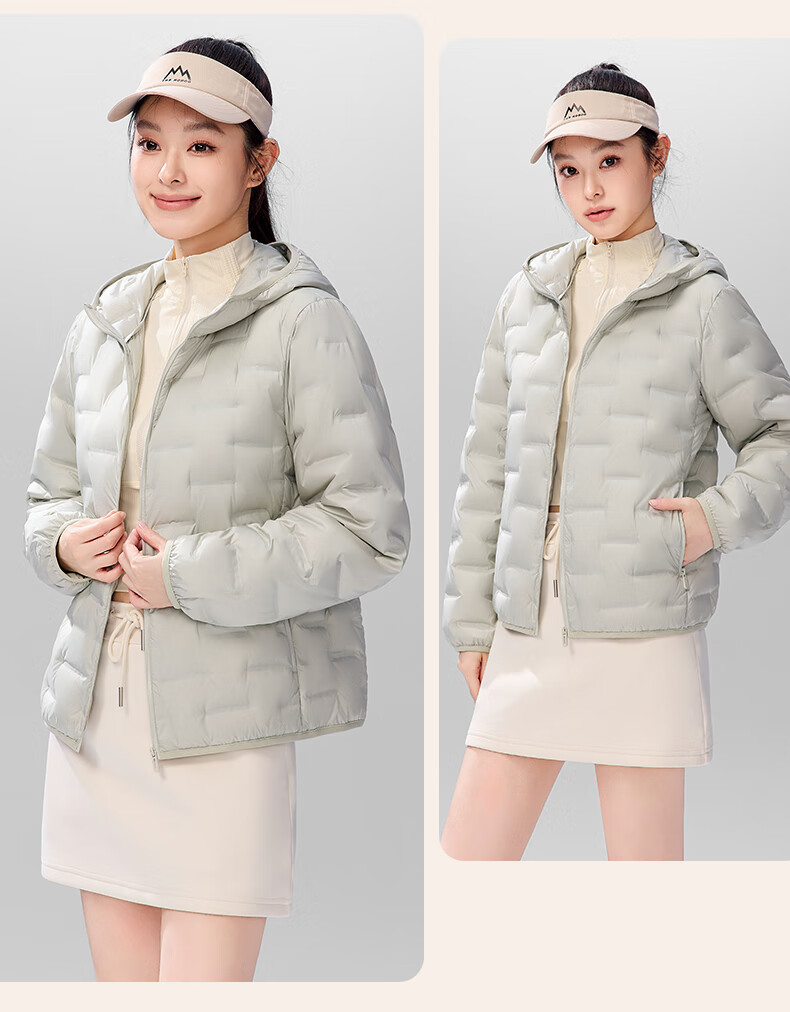 SNOWFLYING Women's Short Down Jacket 2025 Winter Korean Slim Fit Lightweight 90% Down Coat Cream Light Beige XL 20