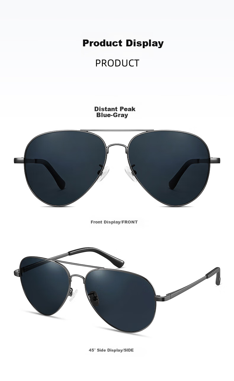 HLA Polarized Sunglasses, Driving-Specific Glasses, Anti-Glare Sunglasses for Men, Gift, Gradient Gray (Gun Frame) 11