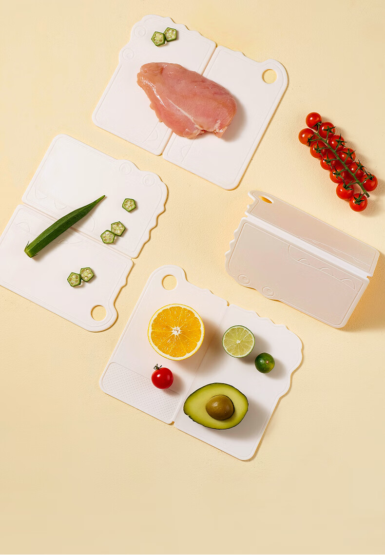 BAYCO Mold-Resistant Foldable Cutting Board Outdoor Dormitory Fruit and Vegetable Chopping Board Food Prep Plastic Cutting Board BX27508 1