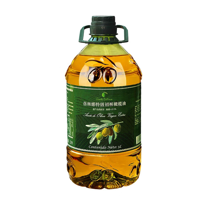 蓓琳娜（BELLINA）【保真橄榄油】欧洲原油进口100%特级初榨橄榄油3L家食用健康炒菜