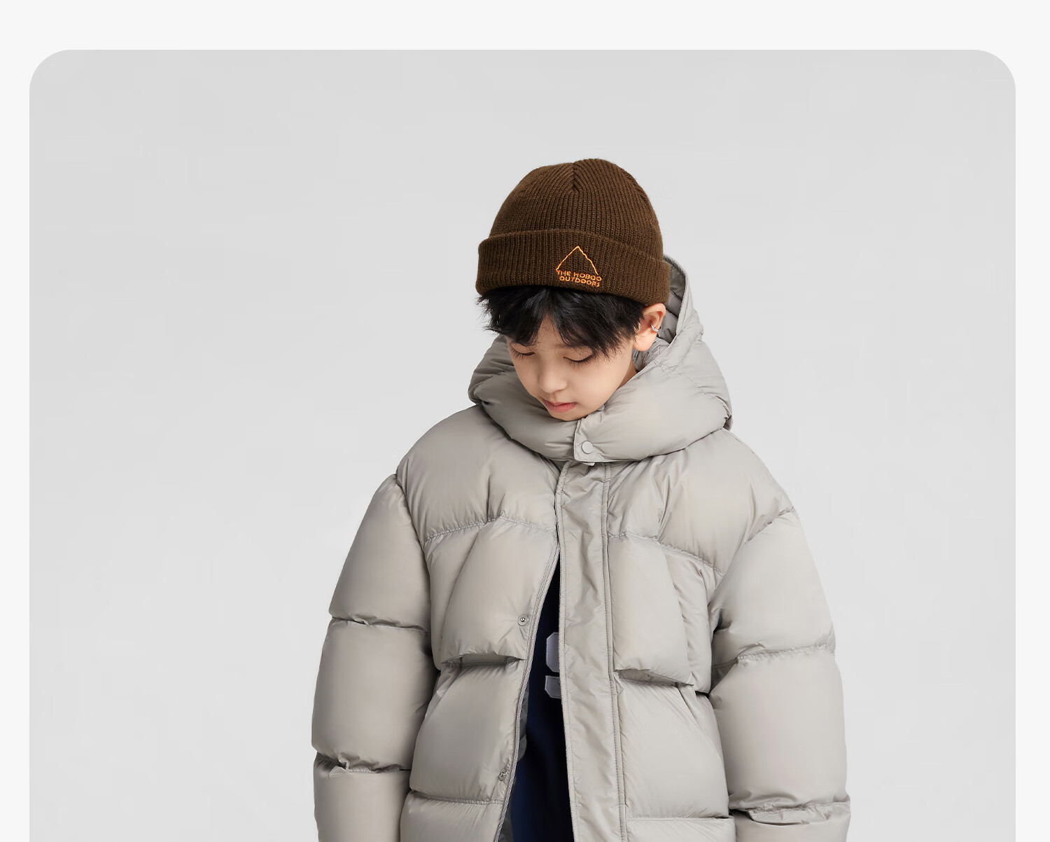 Zuo Xi Boys' Winter Down Jacket New Warm Children's Three-Proof Hooded Puffer Coat Red 140 New Year Outfit 61