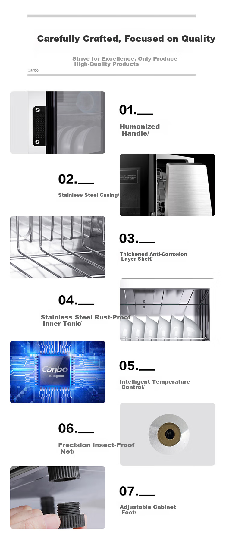 Canbo Disinfection Cabinet, Home Use, Compact Mini Countertop Design, Bowl And Chopstick Sterilizer without Draining, UV Sterilization Cabinet, Baby Bottle Drying And Sterilizing Device, XDZ48-A1 15