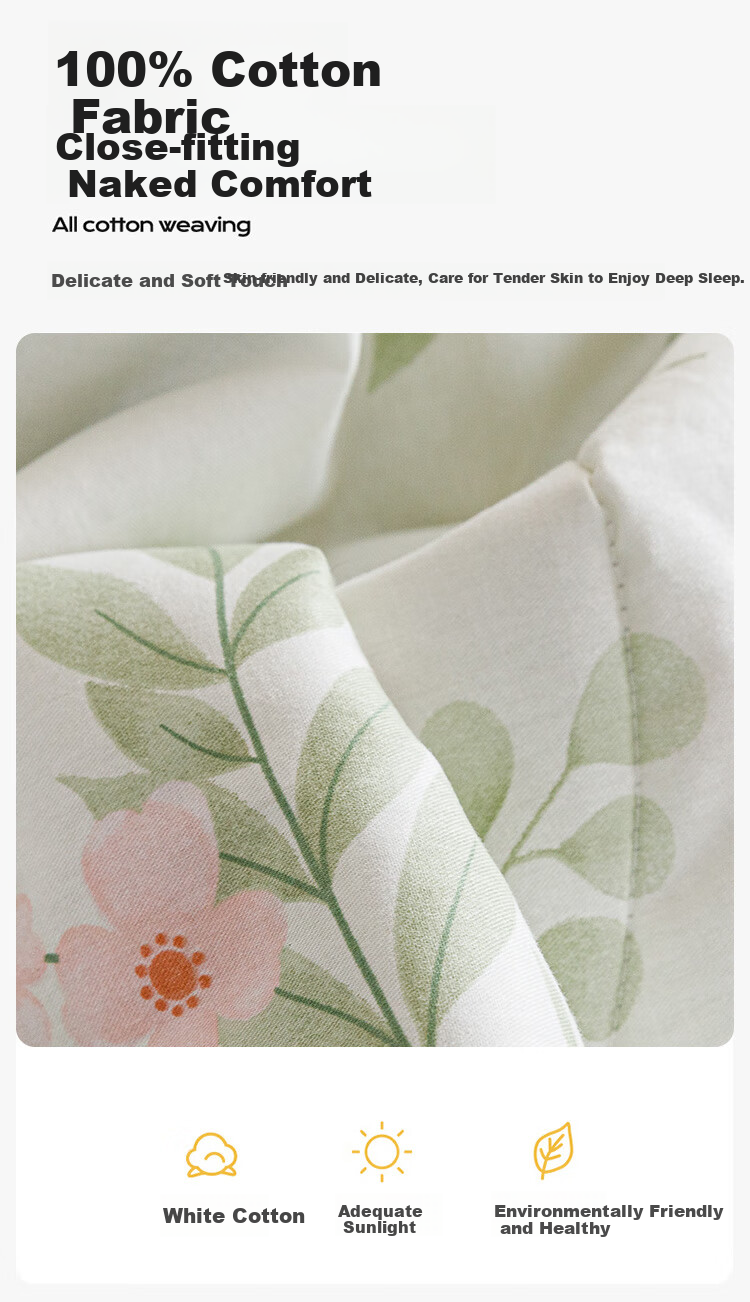 MUJI [Inside and Outside 100% Cotton] Class A 100% Xinjiang Cotton Quilt Pure Cotton Air Conditioning Quilt Summer Quilt Core 200*230cm 5