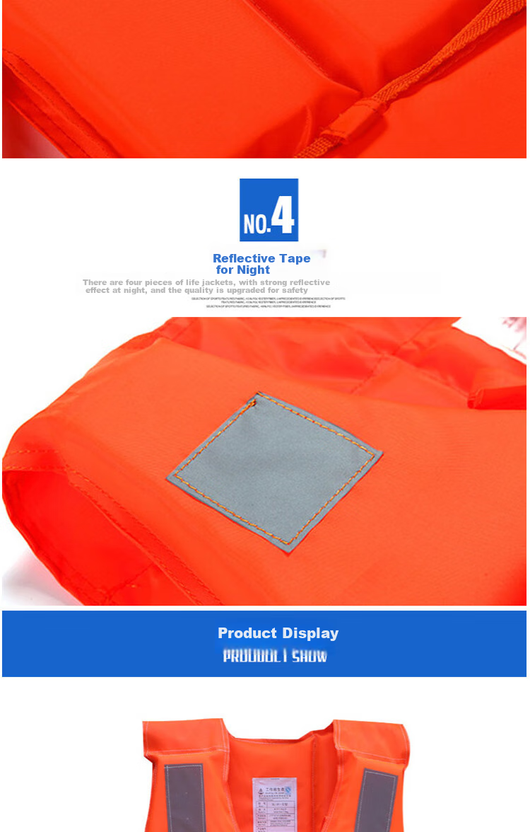 BWNK Professional Life Jacket, High Buoyancy, Adult Snorkeling Equipment, Swimming Vest, Boat Self-Rescue Whistle for Camping, Orange, Size L 8