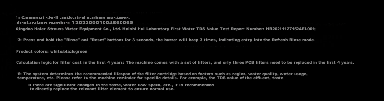 Casarte Water Purifier, Fresh Water Home Water Filtration System, 1000G Long-Lasting RO Membrane, Strontium-Rich Fresh Water Direct Drinking Mineral Water Purifier, Pure Dual Outlet CRO1000-DFACU1 10