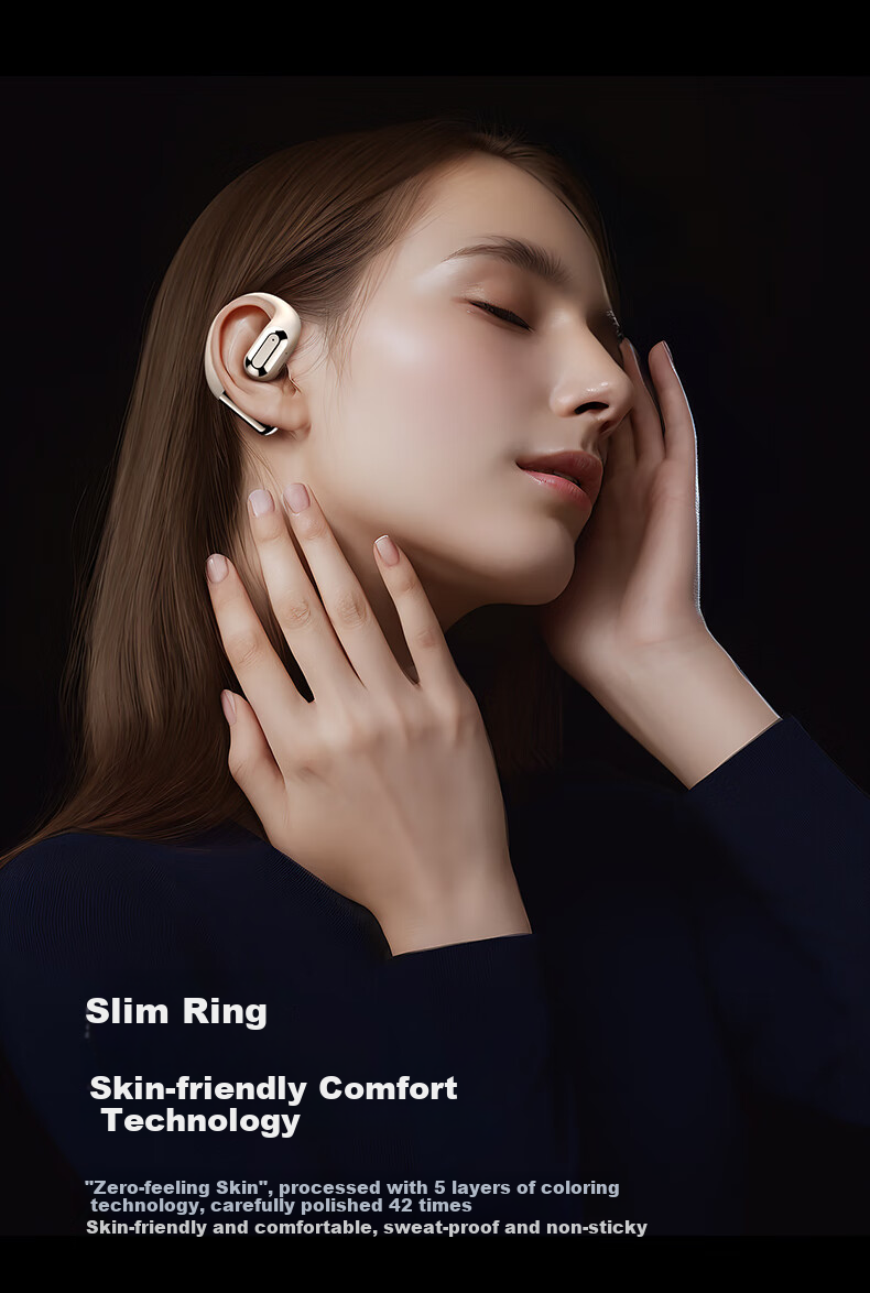 Chuang [German Craftsmanship | HIFI Sound Quality] 2025 New Bluetooth Headphones, Bone Conduction Concept, True Wireless, Ear-Hook Style, Non-In, Ultra-Long Battery Life, Call Noise Reductio 2