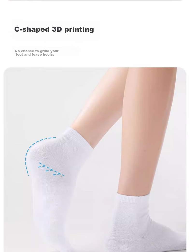 Etravel 10 Pairs Disposable Socks, Daily Wear Socks, Comfortable And Sweat-Absorbing for Business Trips And Travel, White 4