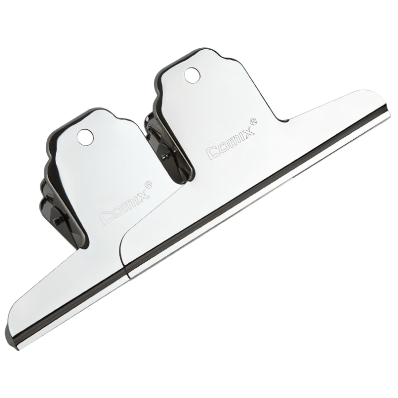 COMIX Mountain-Shaped Metal Binder Clips Medium Size 102mm Financial Document Clips Metal Clips 18-Pack B3619