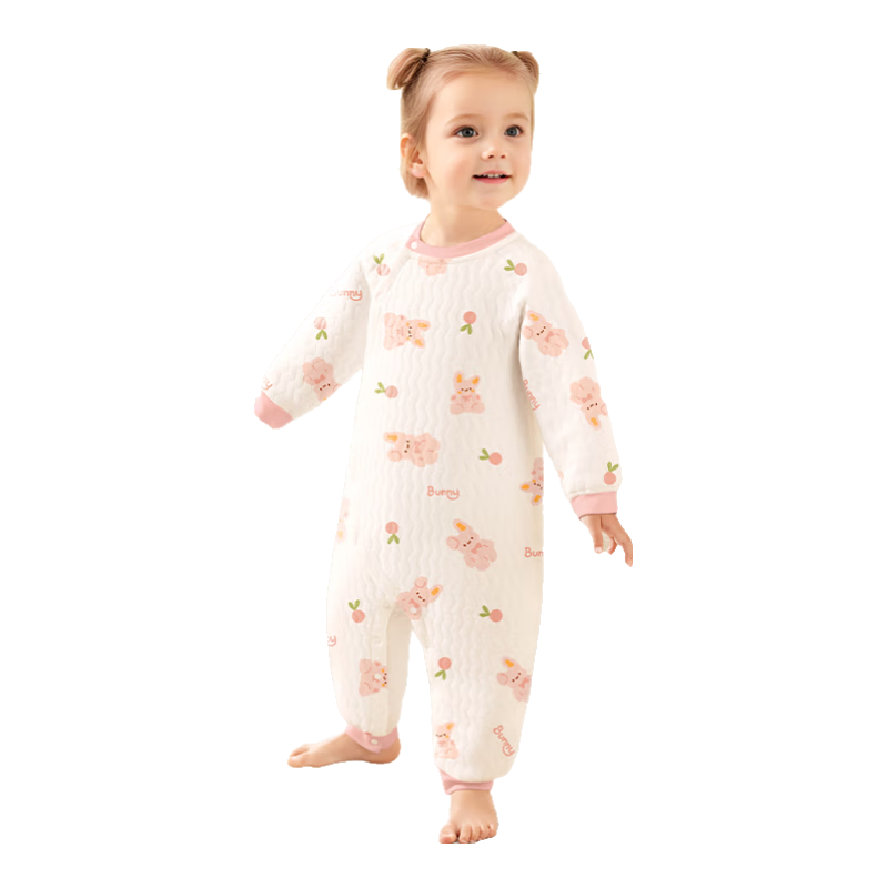 Aibedila Baby Spring Air Layer Warm Romper Infant Jumpsuit Crawling Suit