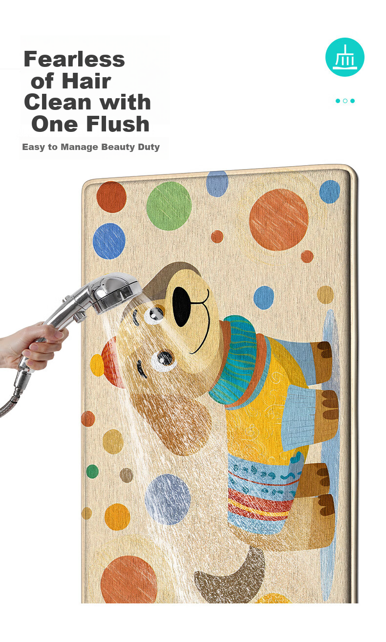 DeXi Bathroom Mat, Washroom Floor Mat, Cartoon Fun Toilet Mat, Bath Mat for Entrance, Absorbent Floor Mat, 40x60cm 11