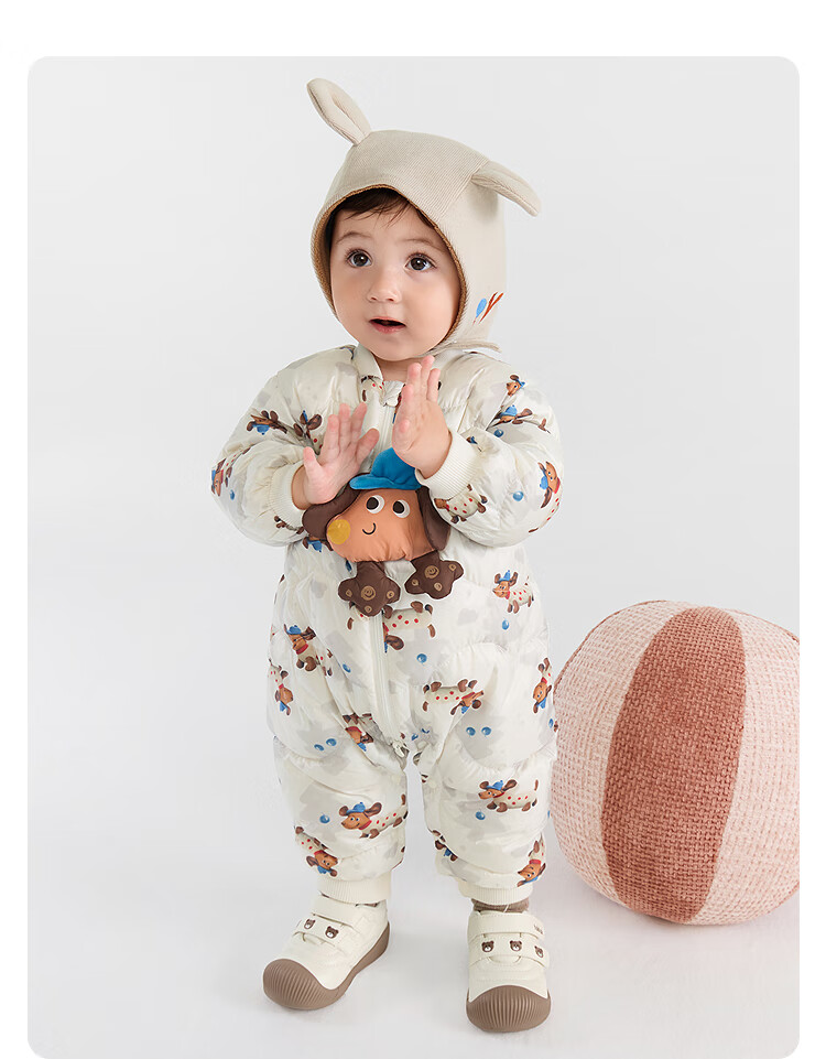 BALABALA Baby Toddler Down Jacket One-Piece Winter Outfit Baby Clothes Outdoor [Mall Same Style] 200425120201 3