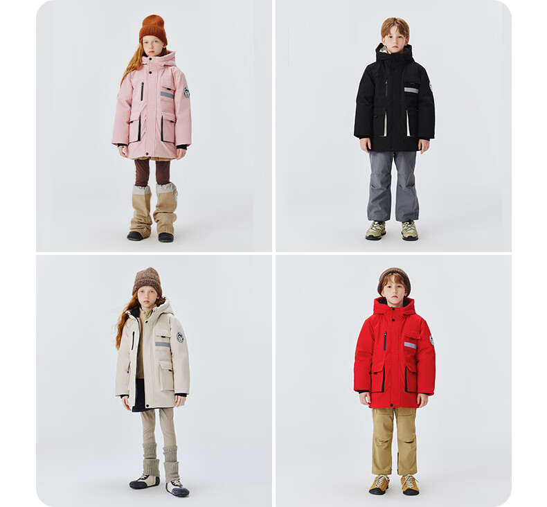 SNOWFLYING Kids Down Jacket Boys Girls Winter Thick Warm Pink 170 2