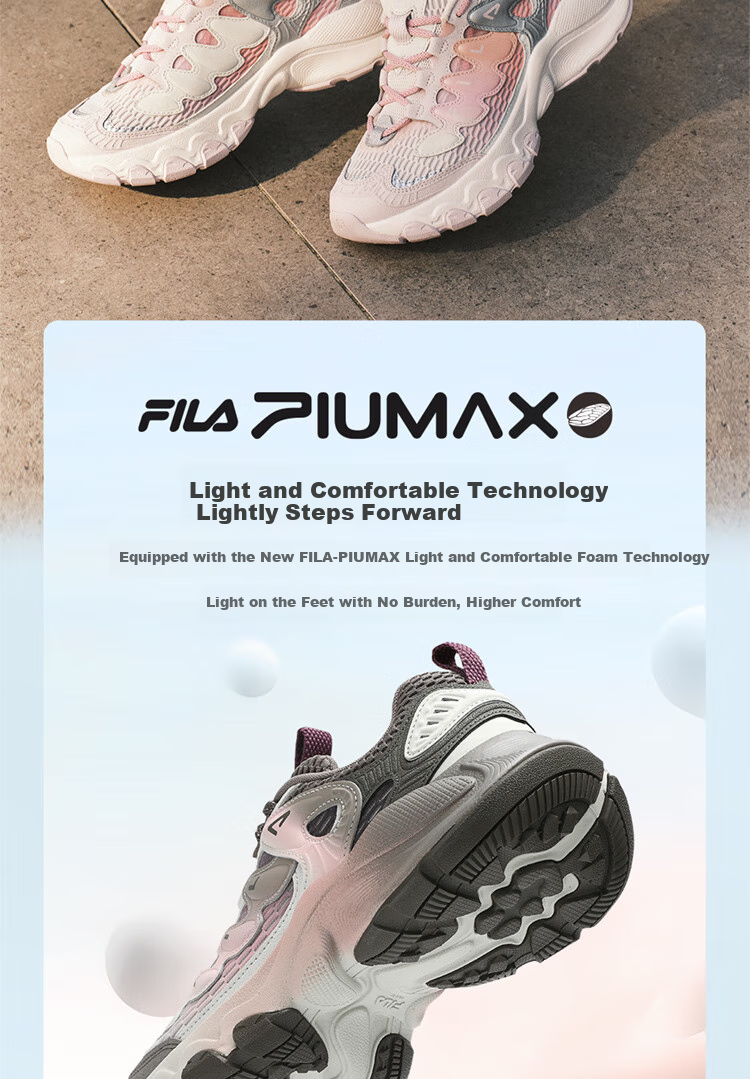 FILA Mushroom Sneakers Modern Sports Shoes Women's Autumn Winter Thick Sole Casual Dad Shoes 7