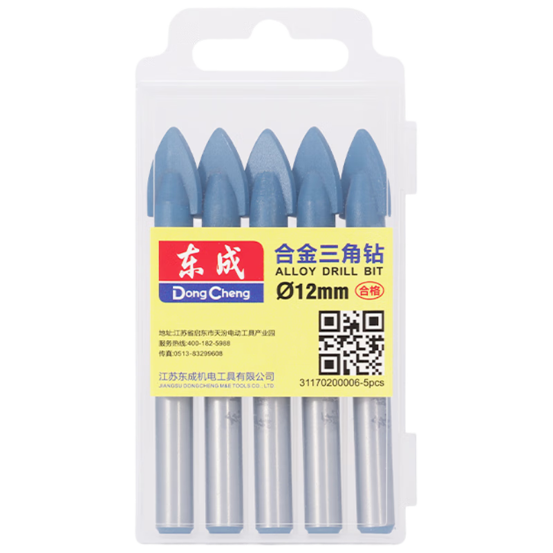 Dongcheng Alloy Triangle Drill Bit Ceramic Tile Drill Bit Sharp Angle Drill Bit Electric Drill Ceramic Drill Wall Drill Hole Opener φ12