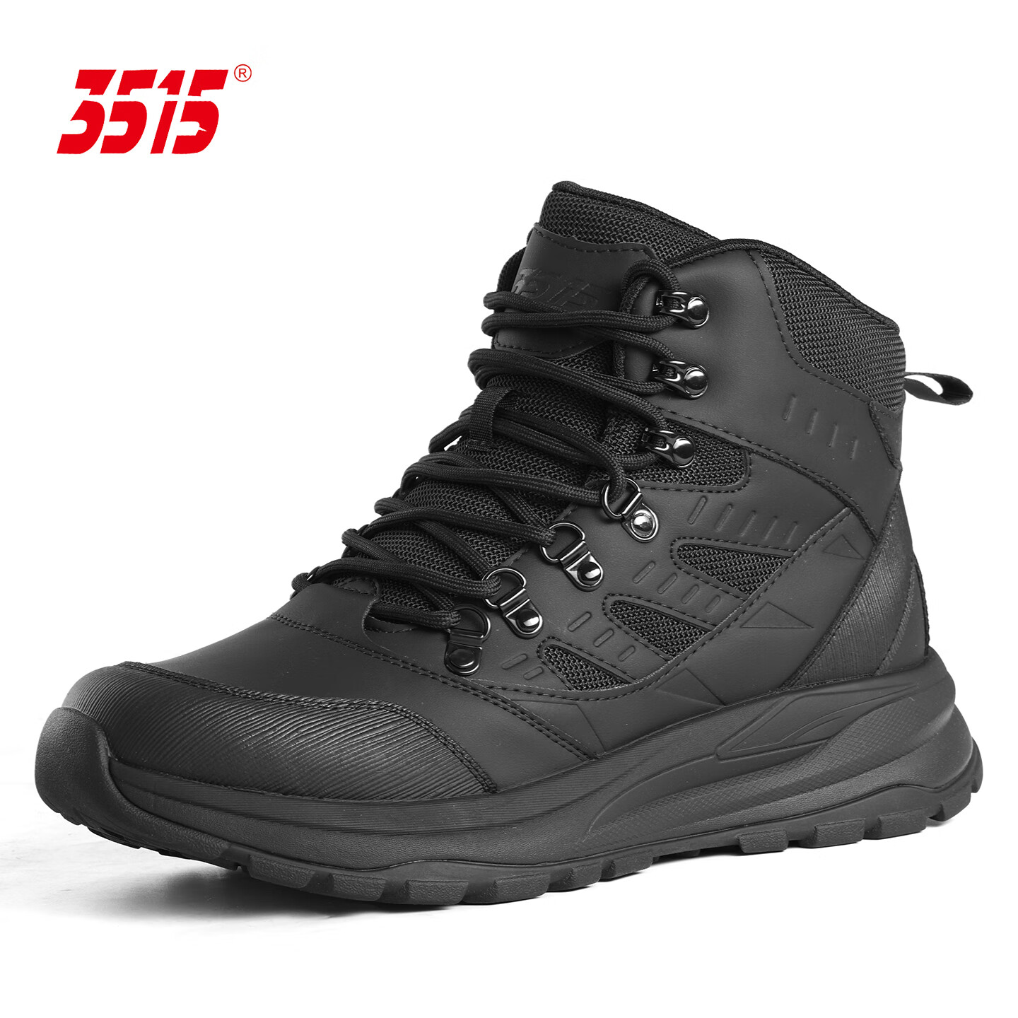 3515 Men's Outdoor Anti-Puncture Hiking Boots Slip-Resistant Durable Training Combat Boots Black Size 38