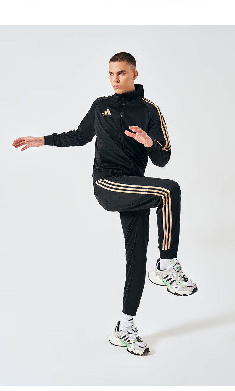 Adidas Men's Sports Pants, Spring Outdoor Casual Sweatpants, Running Trousers, Joggers, Black And White, Size L 16