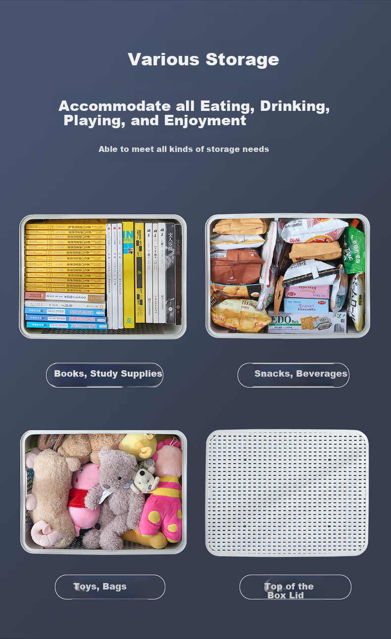 JEKO&JEKO Storage Basket, Clothes Organizer, Laundry Hamper, Rattan-Like Storage Box, Sorting Container, Storage Bin, Storage Box, Cream White Color 4