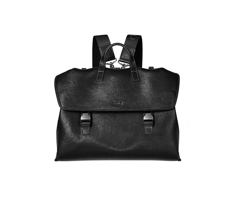 GOLF Business Briefcase Men's Soft Leather 14-inch Laptop Bag Multifunctional Shoulder Crossbody Backpack 26