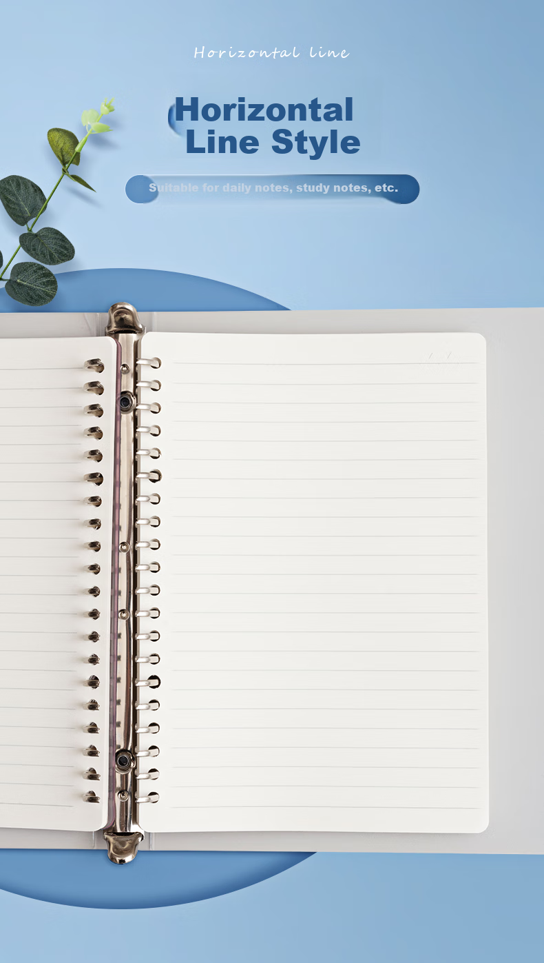 M&G Stationery A5/60 Sheets Loose-Leaf Refill, 20-Hole Detachable Notebook Paper, Homework Book, 80g Lined Inner Pages, Single Refill for Exams, APY9F20PA 5