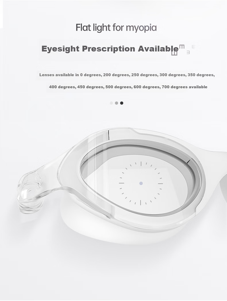 WATERTIME / Shuichuan Swimming Goggles, Myopia Waterproof Anti-Fog Large Frame Swimming Glasses with Prescription for Men And Women, White 200 8