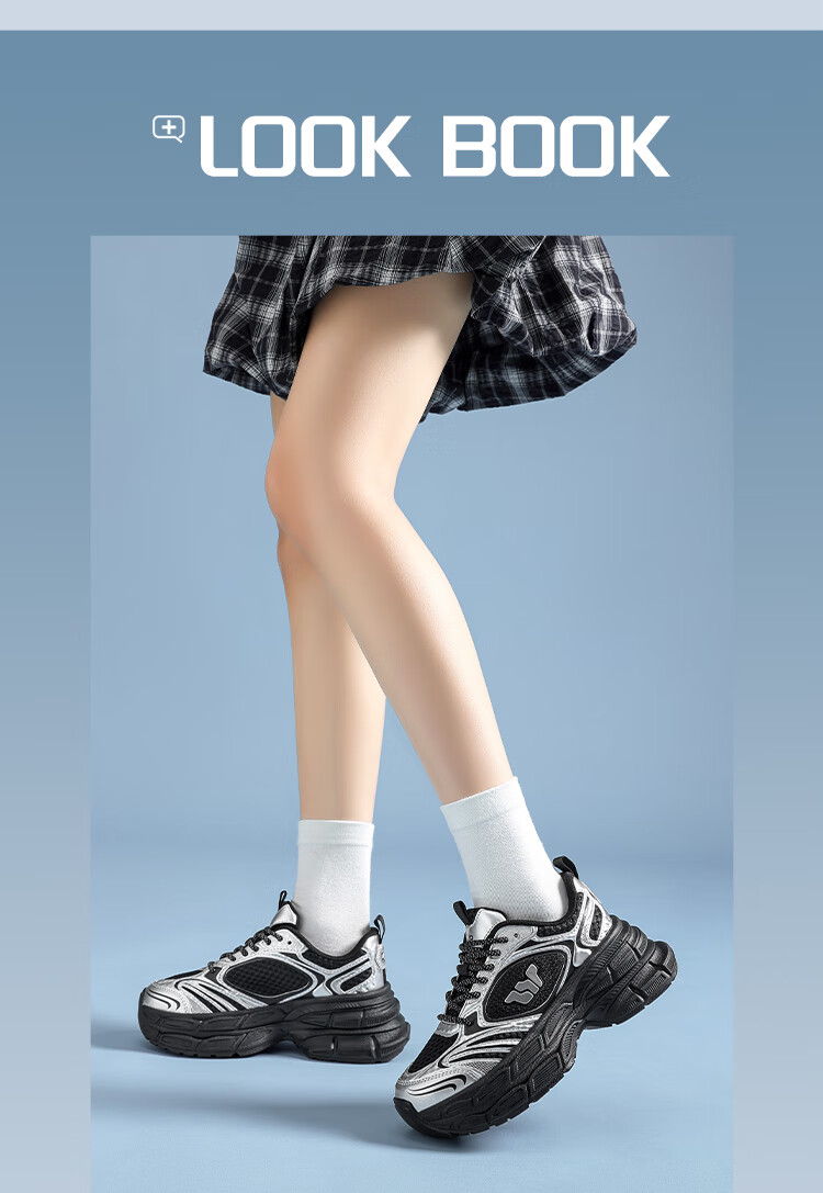 ZHR Celebrity-Style Chunky Dad Sneakers for Women, Lightweight Height-Increasing Women's Shoes, Sports Casual Shoes for Couples AS16 Silver Size 43 27
