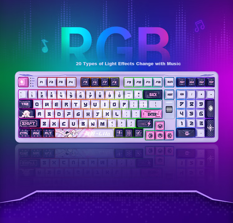 Colorful Xingchi 87 Magnetic Axis Keyboard Yinji IP Esports Custom Mechanical Wired Hot-Swappable Aluminum Keyboard Magnetic Standard Edition Phantom Night Black Biluo Star Axis 7