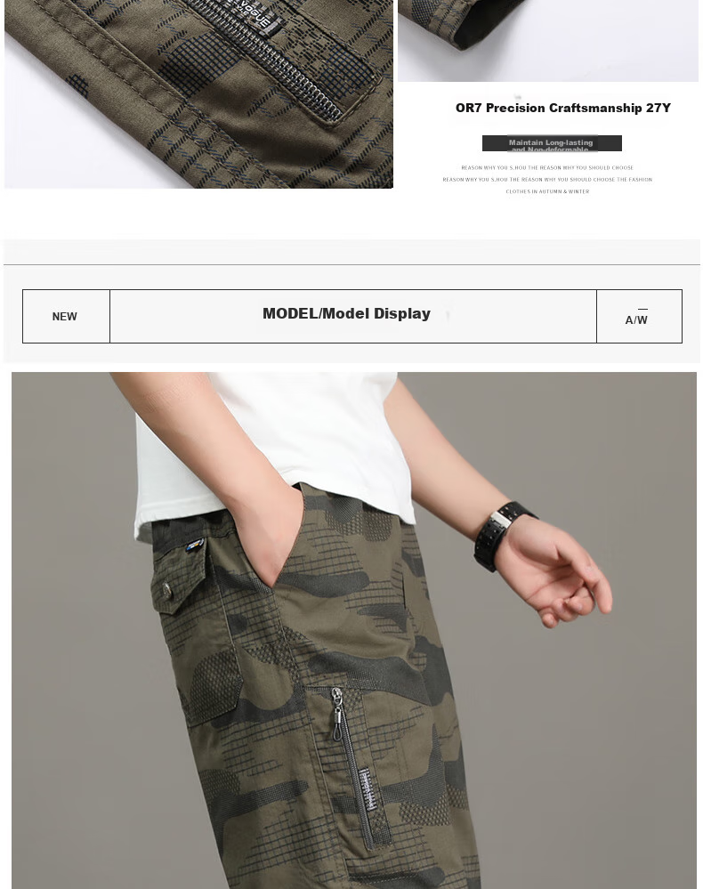 MiiOW Men's Shorts, Summer Lightweight Pure Cotton Casual Mid-Length Pants, Breathable Workwear Loose Quick-Dry Five-Point Shorts, Army Green, XL 8