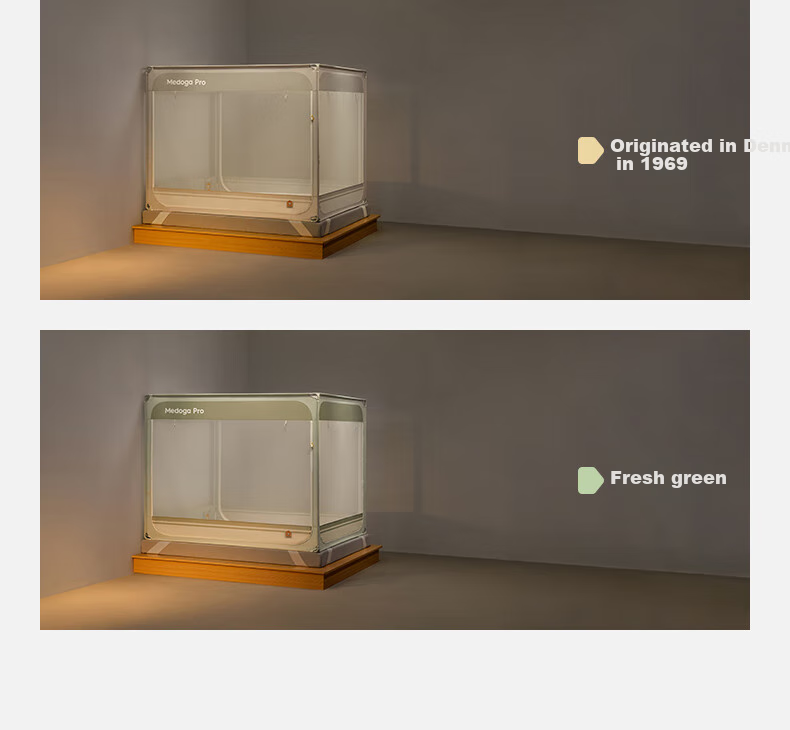 MEDOGA [Pro1] Class A Baby Anti-Fall Mosquito Net Bed Guard, 1.5x2 Meters, for Home Use, Light Beige, with Reinforced Frame 5