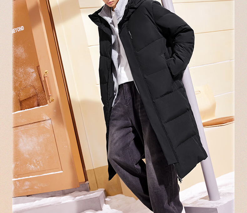 361° Long Down Jacket Unisex Winter New Three-Proof Warm Hooded Sports Casual Coat 632544301-1 8